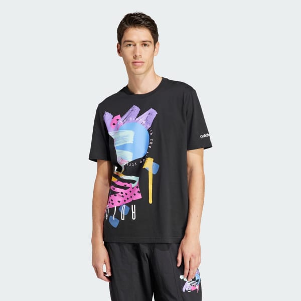 Statistikker lommelygter Billy adidas Retro Graphic Tee - Black | Men's Lifestyle | adidas US