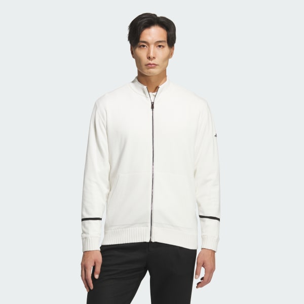 White 방풍 안감 풀집 니트 스웨터