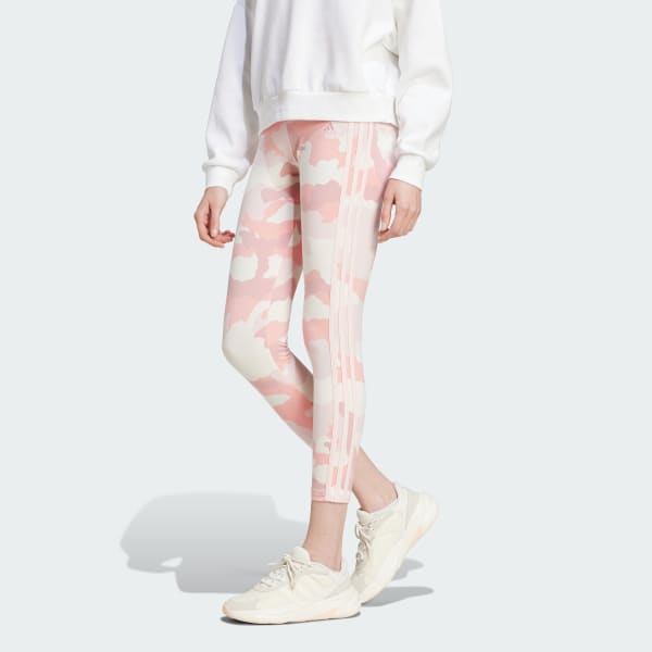 adidas Essentials 3-Stripes Camo Print 7/8 Length Leggings