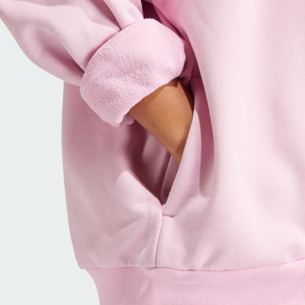Blusa capuz oversize trefoil top