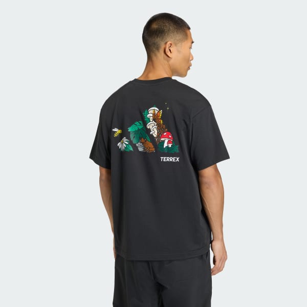 Tシャツ adidas TERREX NATURE LOGO GRAPHIC T-SHIRT - Black | Free Shipping