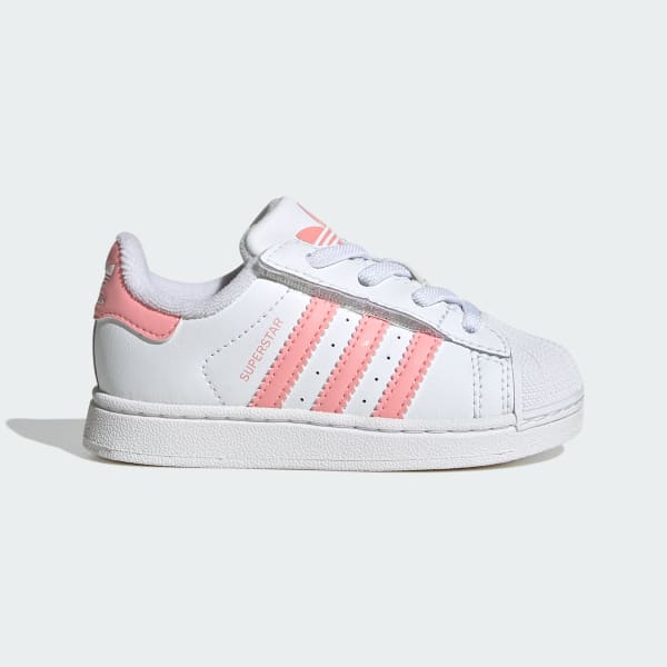 White Superstar II Comfort Closure Elastic Lace Shoes