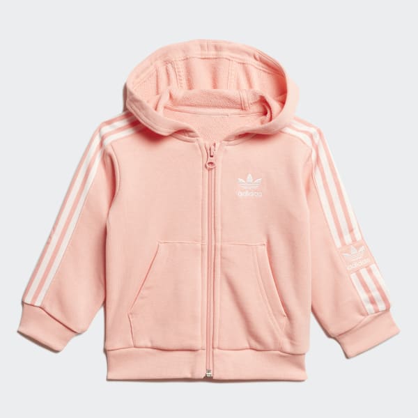 pink adidas zip up hoodie