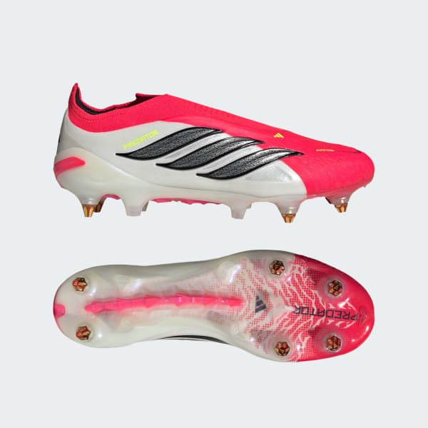 Vermelho Botas de Futebol sem Atacadores Predator Elite — Piso Mole