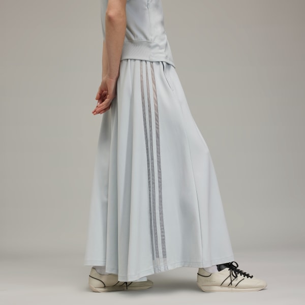 Grey Y-3 3-Stripes Track Skirt