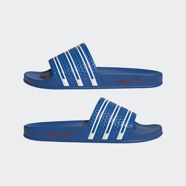 Adidas blue slide flip flops discount
