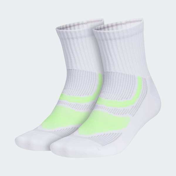 adidas Superlite Performance Mid-Crew Socks 2 Pairs - White, Unisex  Training