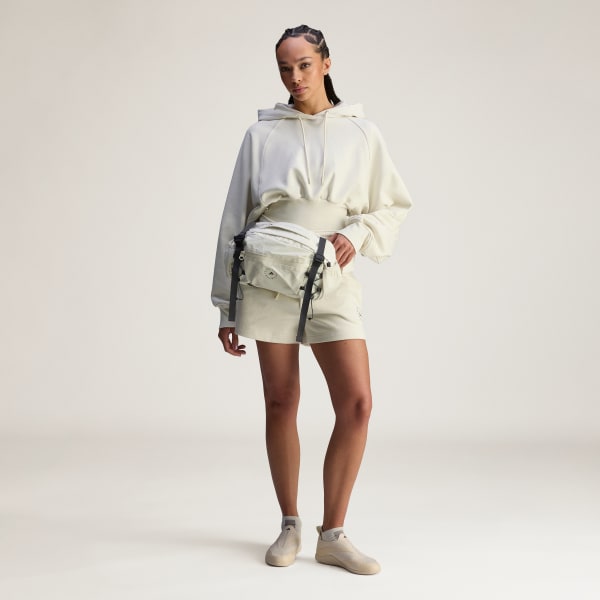 Beige Felpa con cappuccio adidas by Stella McCartney Cropped