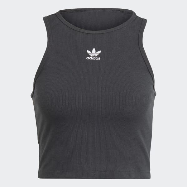 Adidas crop tank black discount