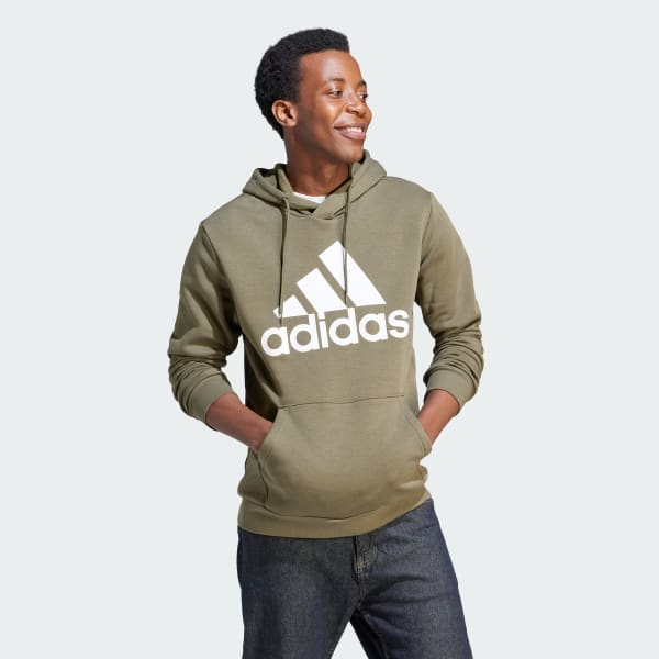 adidas Essentials Fleece Big Logo Hoodie - Green | Men\'s Lifestyle | adidas  US | Sweatshirts
