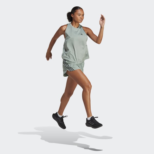 adidas Run Icons 3-Stripes Running Shorts - Green | Women's Running ...
