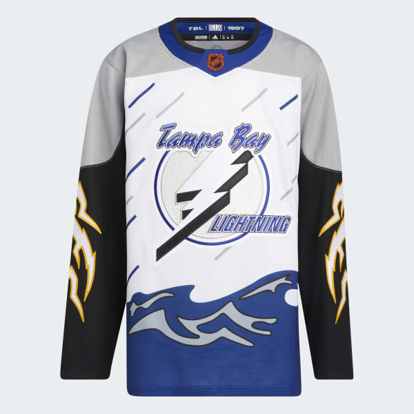 adidas Lightning Authentic Reverse Retro Wordmark Jersey - White, Men's  Hockey