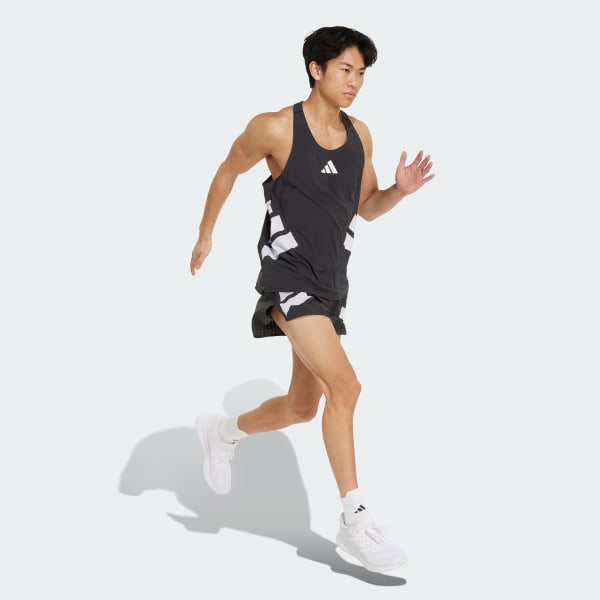 cerná Šortky Adizero Road to Records Split