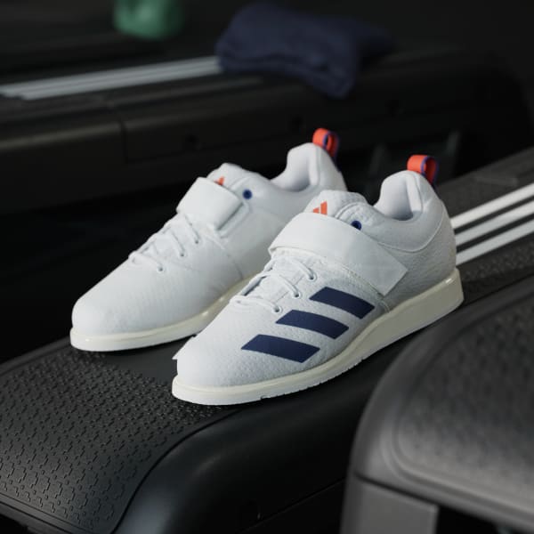 adidas Powerlift 5 Weightlifting Shoes - White | Free