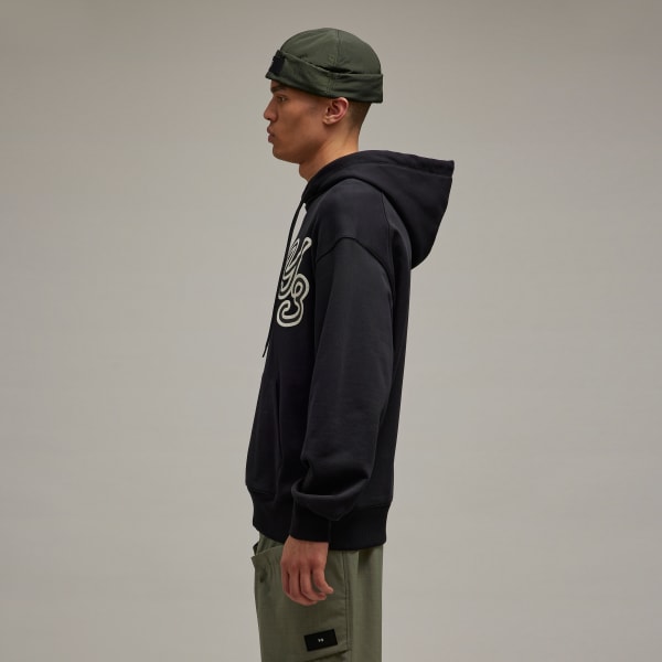 Black Y-3 Graphic Logo Hoodie