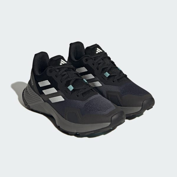 Adidas black trail shoes sales