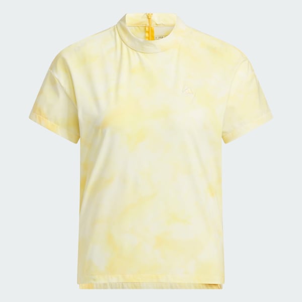 สีเหลือง เสื้อแขนสั้นคอสูงพิมพ์ลาย Playgreen