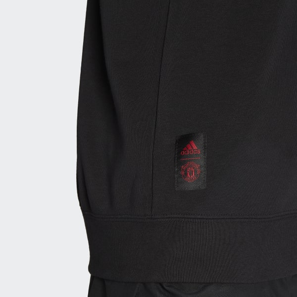 Black Manchester United Graphic Crew Sweatshirt WF858
