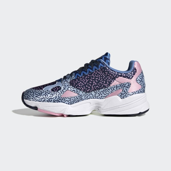adidas falcon bleu et rose