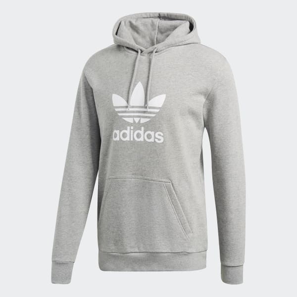 adidas Buzo con Capucha Trifolio - Gris | adidas Colombia