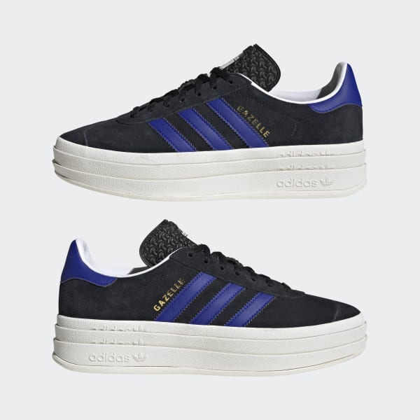 Adidas originals gazelle trainers core black/core black/gold metallic sale