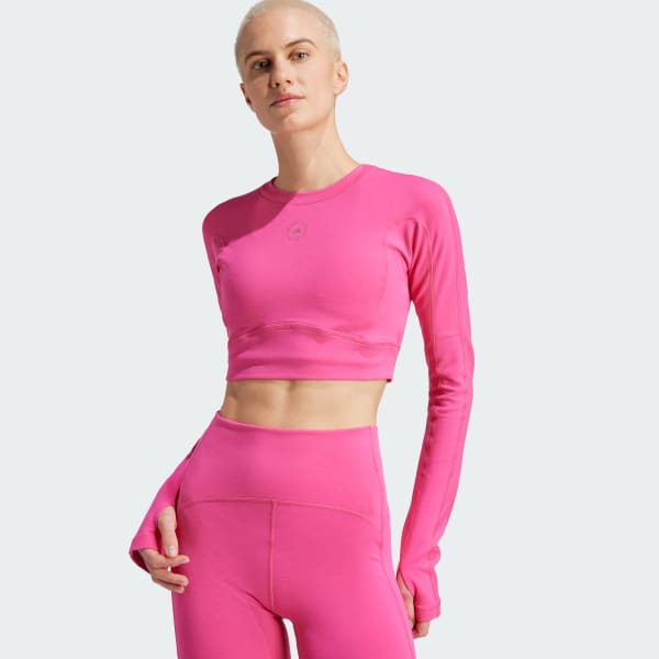 Pink adidas by Stella McCartney TrueStrength Cropped Long Sleeve