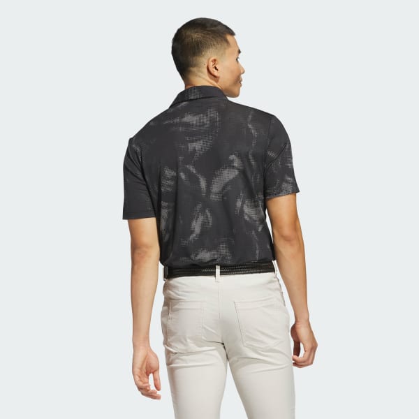 Đen Áo Polo Lưới In Họa Tiết Ultimate365