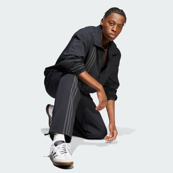 adidas Fashion Seersucker Firebird Track Pants - Black adidas Fashion Seersucker Firebird Track Pants - Black