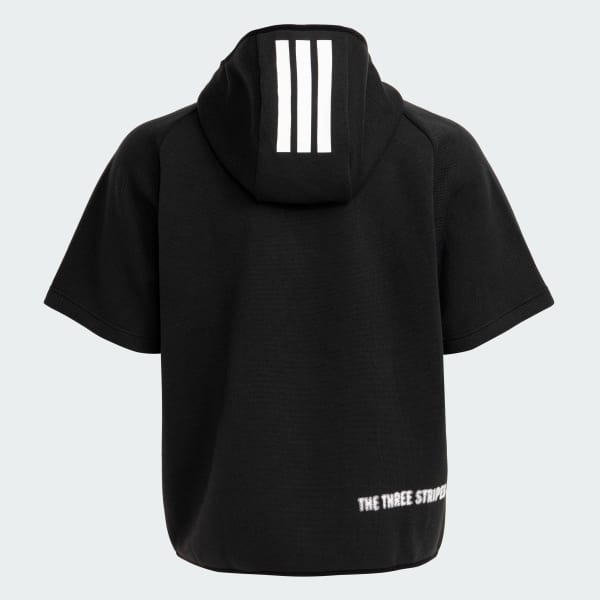 ブラック 【ゴルフ】半袖スウェットフーディー