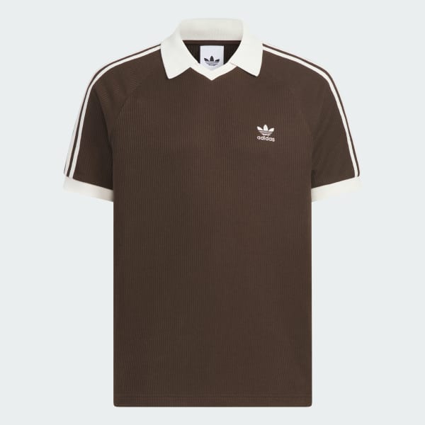 Marrone Polo Waffle Short Sleeve