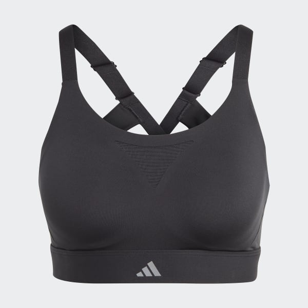 Brassière de sport - maintien modéré Adidas Performance noir/blanc