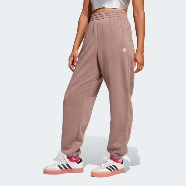 Adidas Essentials Fleece Loose Joggers Women Trace Brown S