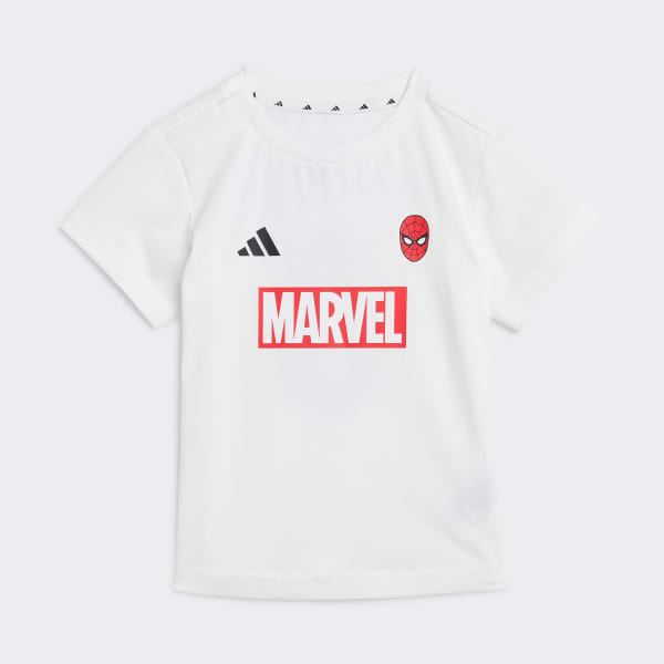 Blanco Conjunto Polera Hombre Araña Marvel Niños