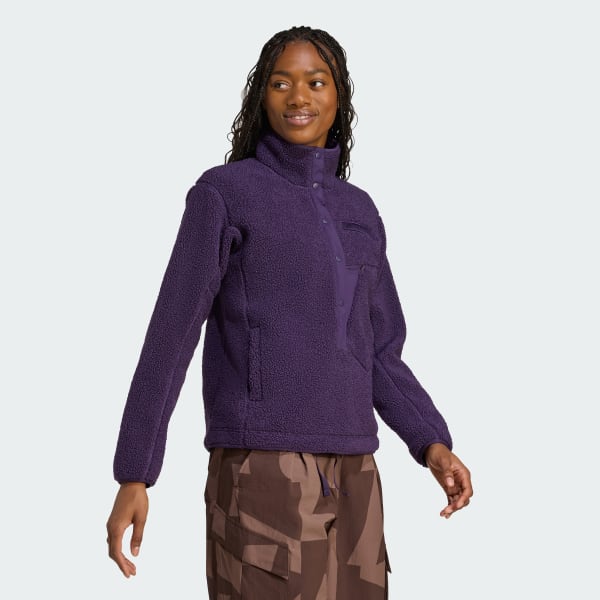 fialová Mikina Terrex Xploric High Pile Fleece Pullover