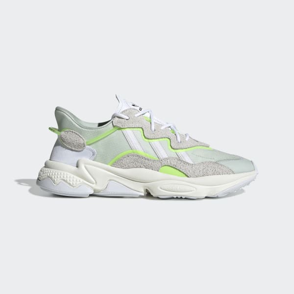 adidas white and green tennis shoes