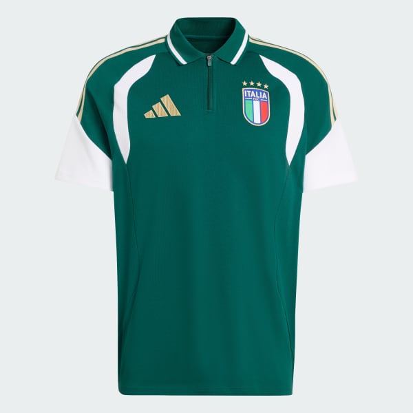 adidas Italy 26 Tiro Polo Shirt - Green | Free Shipping with