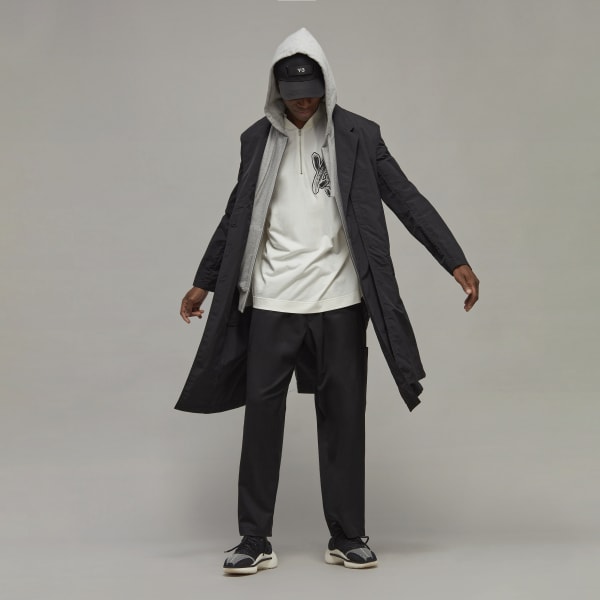 bílá Tričko Y-3 Half-Zip Short Sleeve