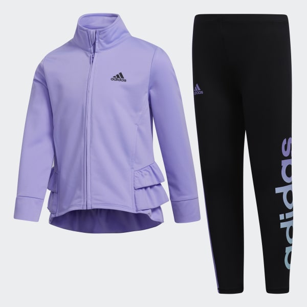adidas Ruffle Jacket and Tights Set - Purple | adidas US