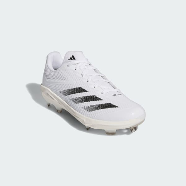 White Adizero Electric TPU Baseball Cleats