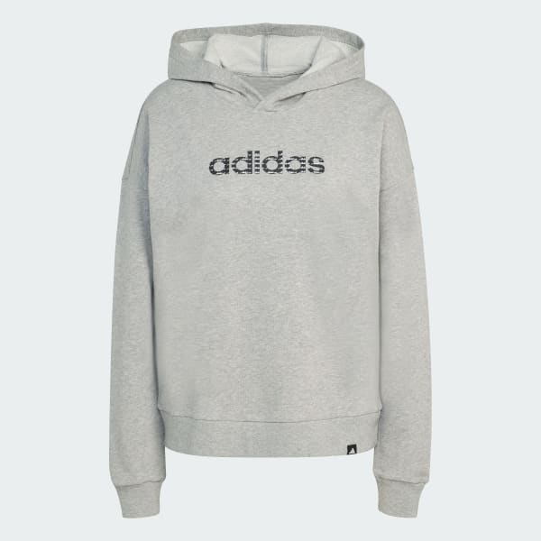 Cinza Blusa Capuz Moletinho Essentials Big Linear