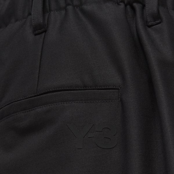 Svart Y-3 3-Stripes Refined Wool Tailored Shorts