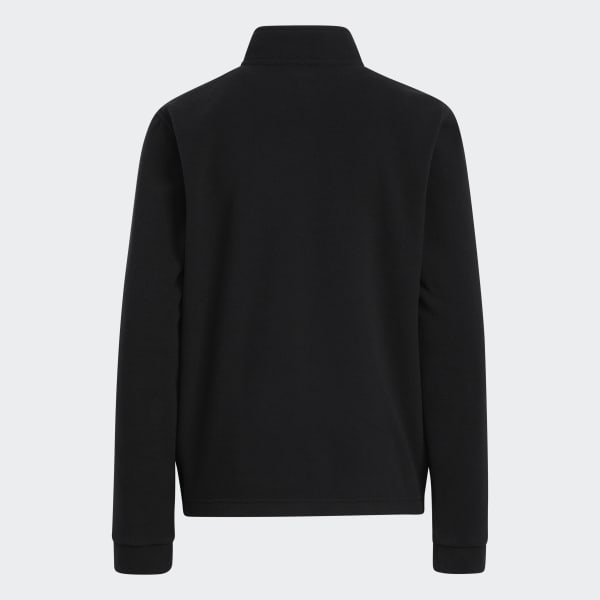 Black Print Block Golf Pullover