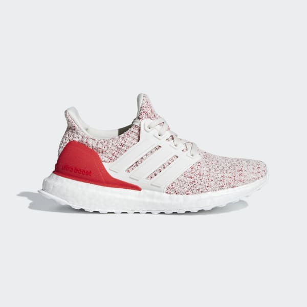 ultra boost red and white