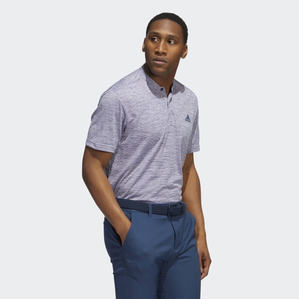 Blue Textured Stripe Polo Shirt
