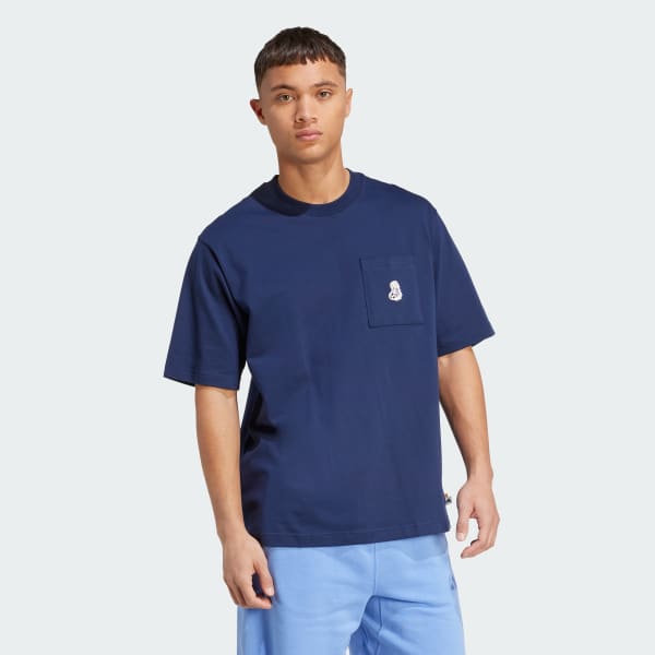 Blue Dog Soccer Patch Pocket Graphic Tee