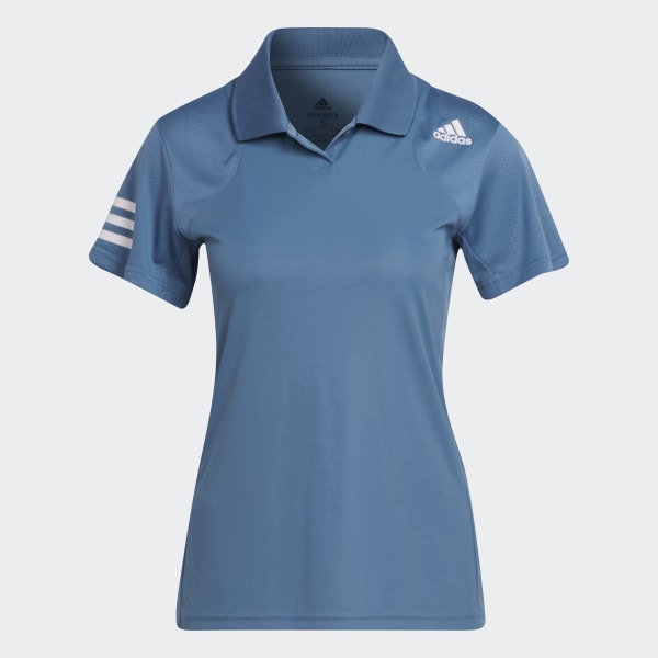 Blu Club Tennis Ribbed Polo Shirt