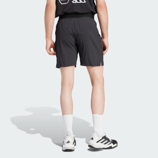 Adidas plaid tennis shorts clearance