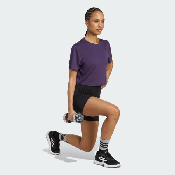 Viola T-shirt da allenamento Train Essentials Boxy