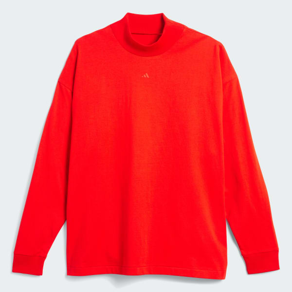 Vermelho Camiseta Manga Longa Basquete (Unissex)