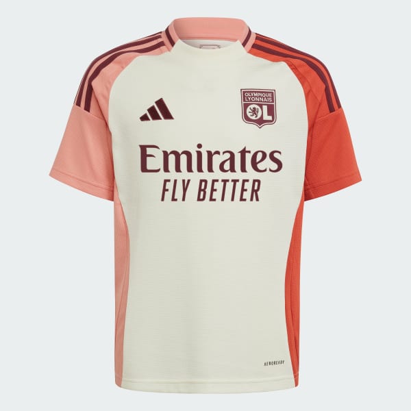 Branco Camisola do Terceiro Equipamento 24/25 do Olympique Lyonnais – Criança